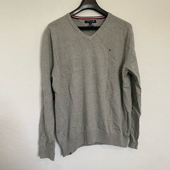 Tommy Hilfiger Premium Cotton‎ Pullover Sweater Gray XL - Picture 1 of 7